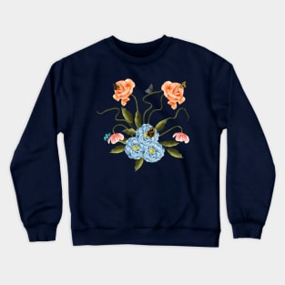 Aesthetic Butterflies on Beautiful Flowers Crewneck Sweatshirt